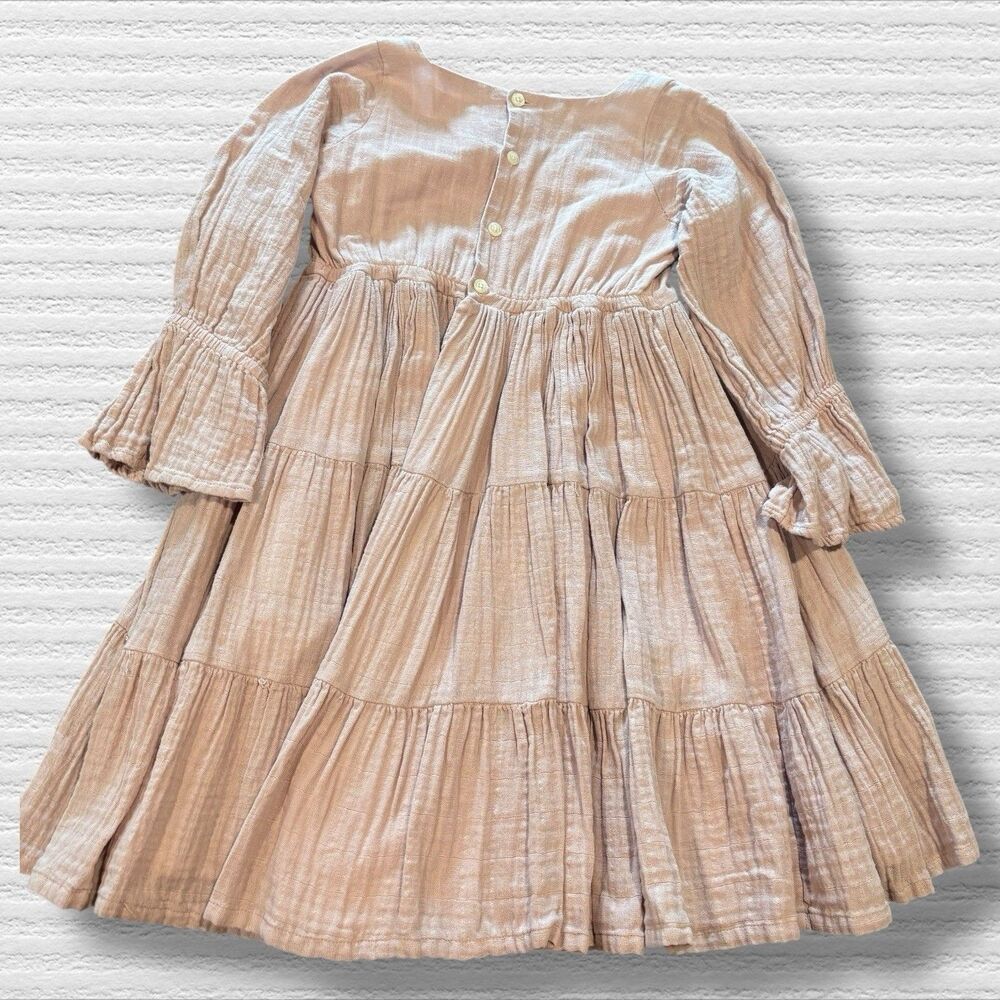WDW 2019 Julia Dress Girls 10 Earthy Mauve Muslin Gauze Cotton Boho - Picture 2 of 8